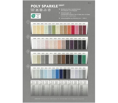 Poly Sparkle farvekort